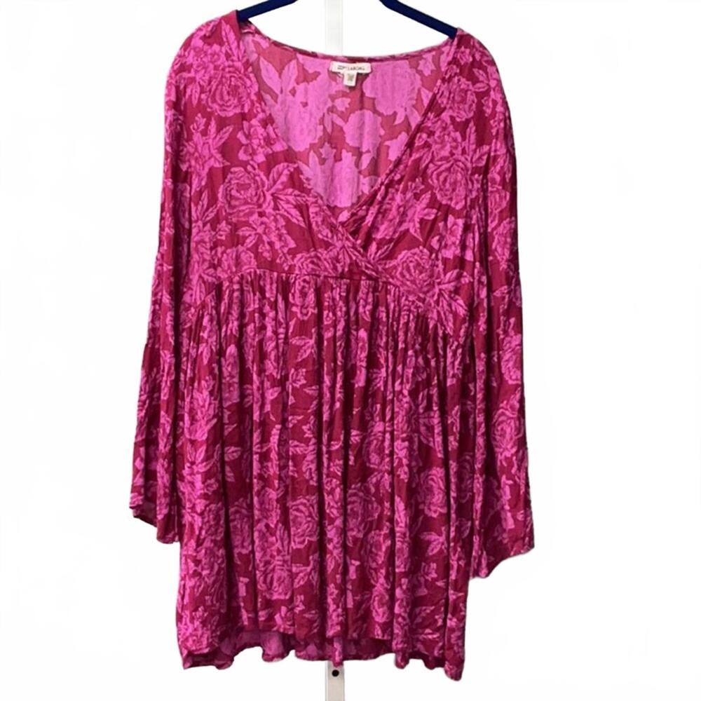 Billabong Floral Tunic Top - Pink Medium